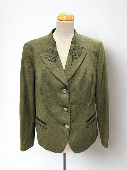 Veste bavaroise vintage laine verte la friperie vintage 25