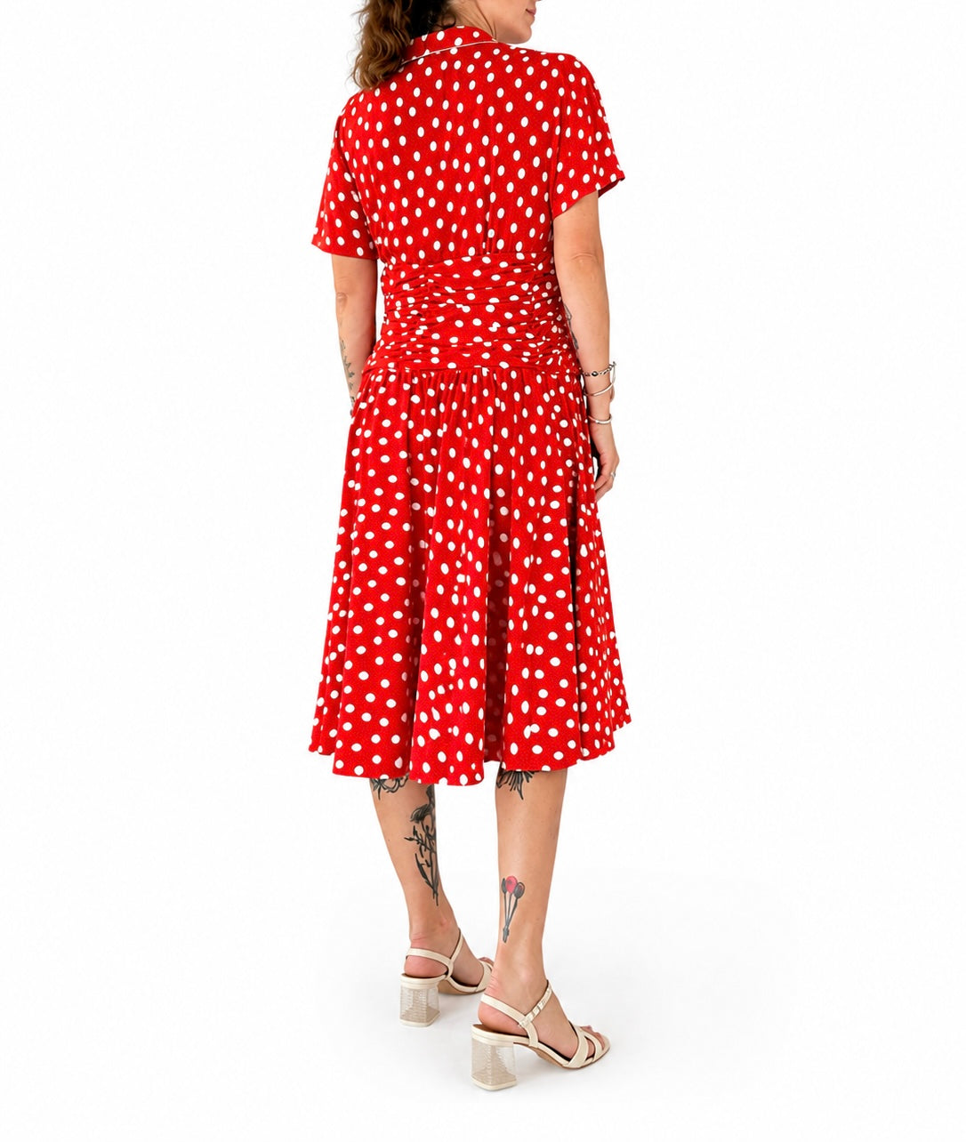 Robe vintage Louis Féraud rouge à pois