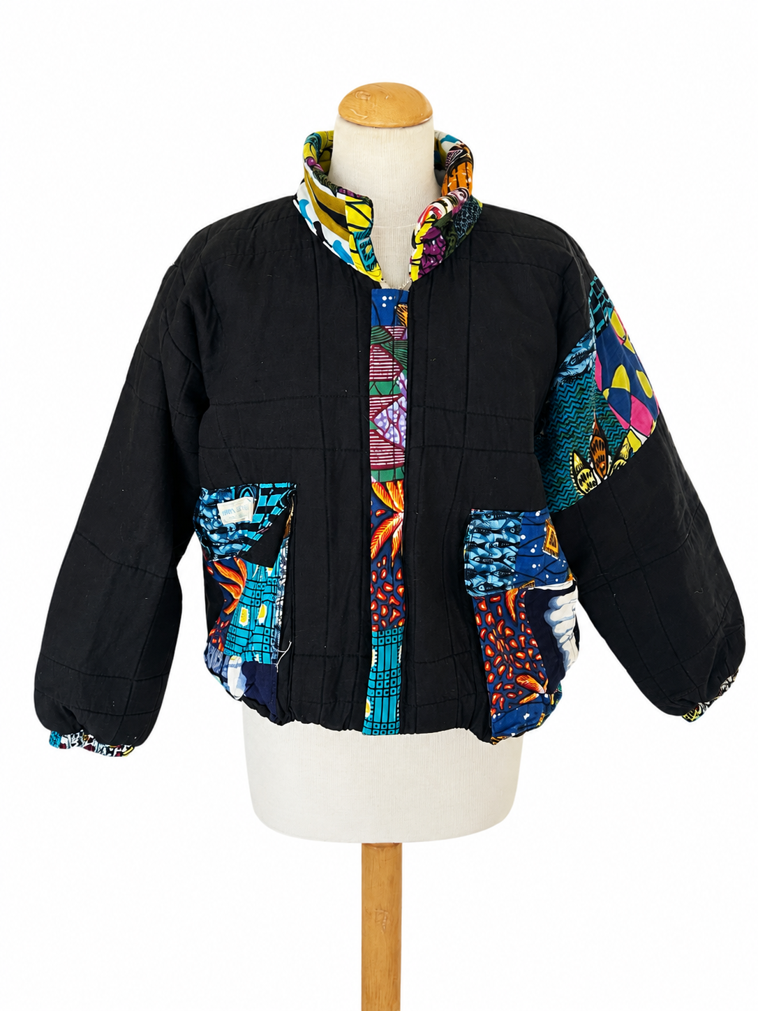 Veste matelassée coton imprimé graphique