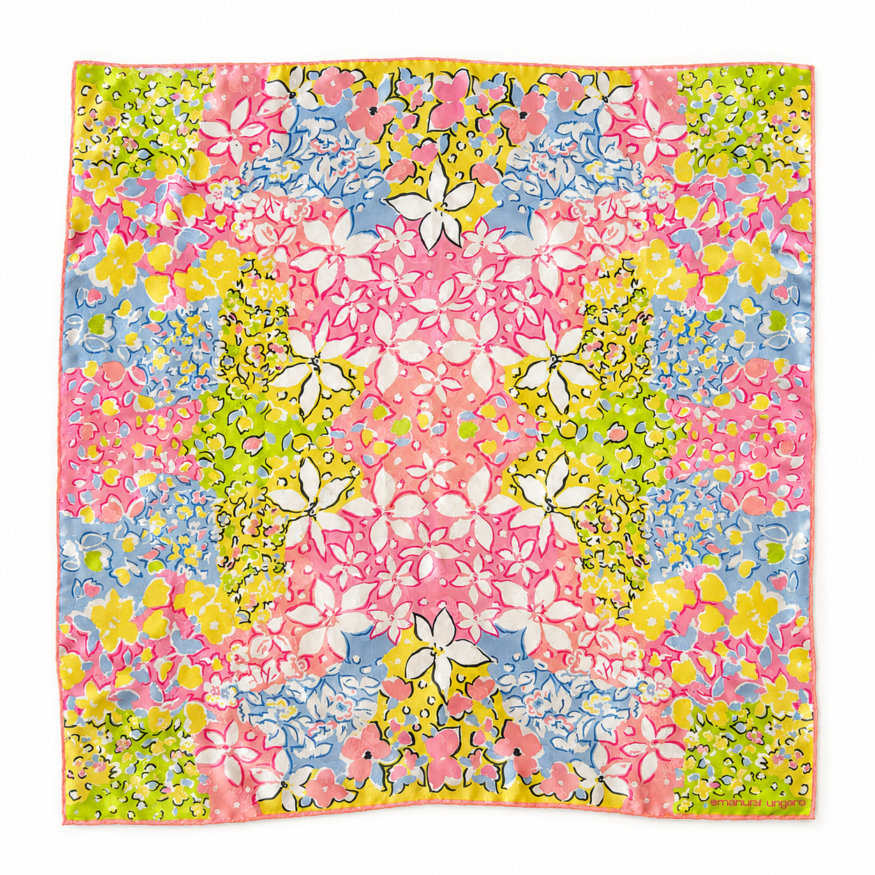 Foulard en soie Ungaro motif floral