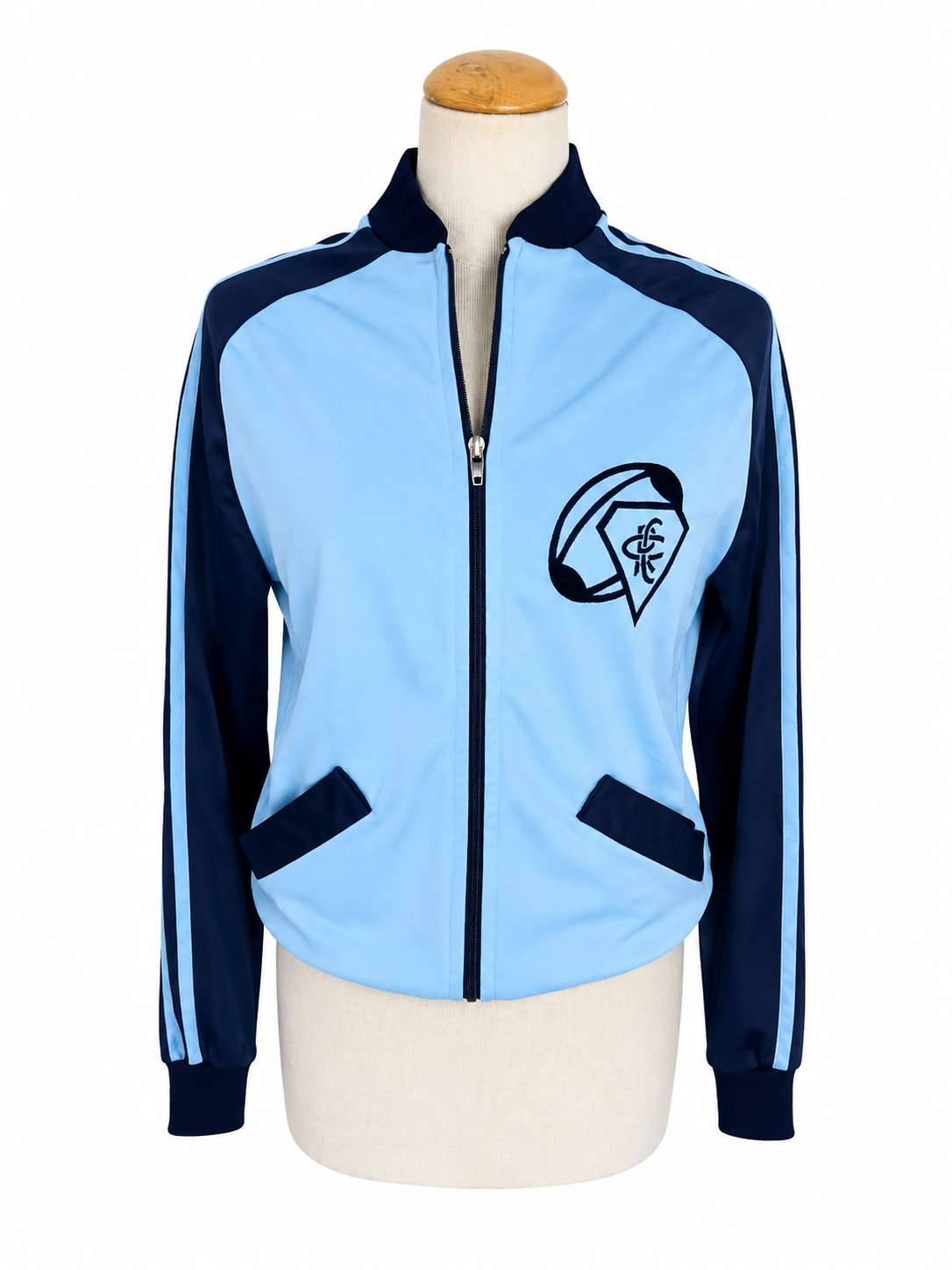Veste vintage sportwear bleu ciel 70’s
