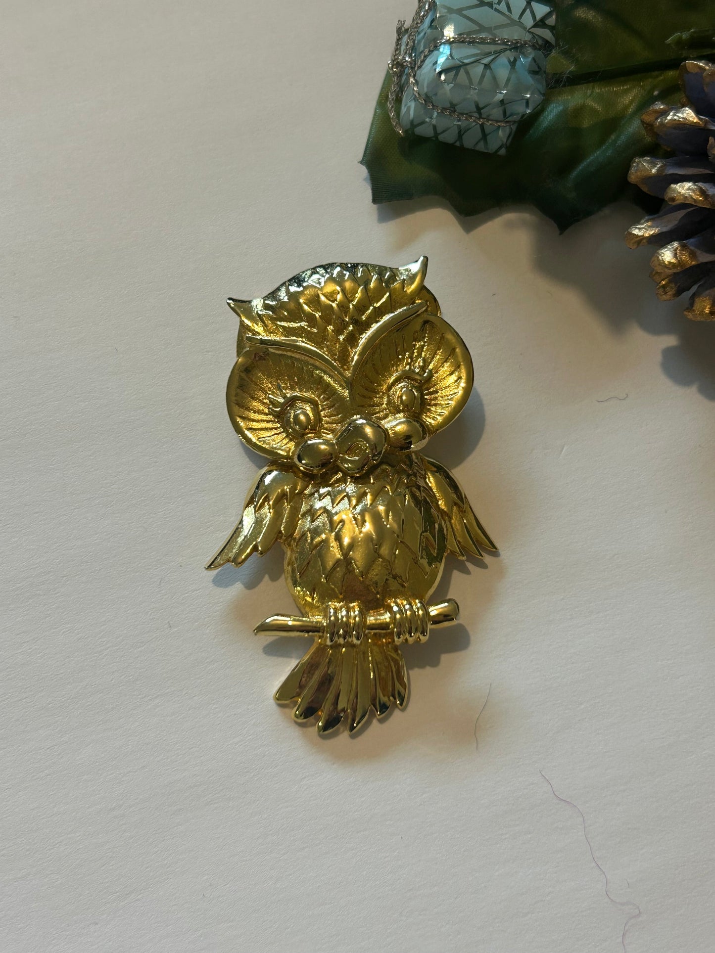 Broche vintage hibou articulé la friperie vintage 25