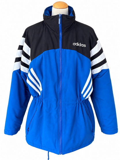 Veste Adidas vintage matelassée bleu noire