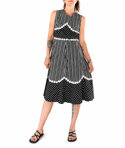 Robe vintage 70’ noire et blanche