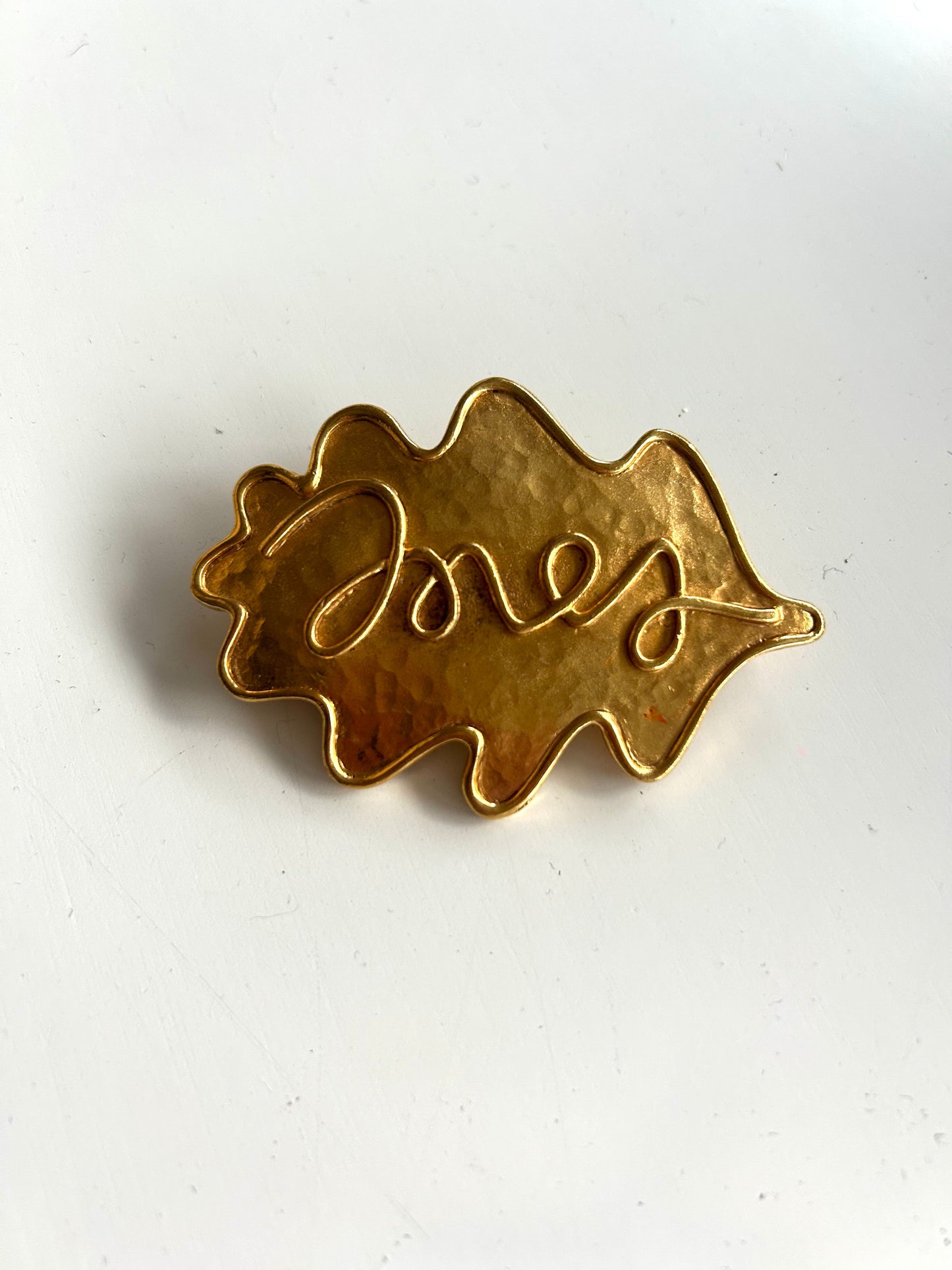 Broche feuille de chêne vintage Inès de la Fressange la friperie vintage 25