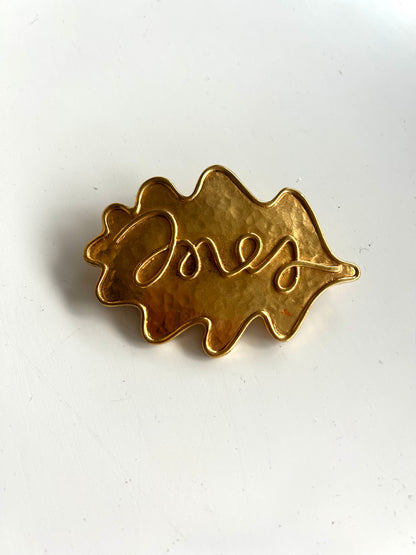 Broche feuille de chêne vintage Inès de la Fressange la friperie vintage 25