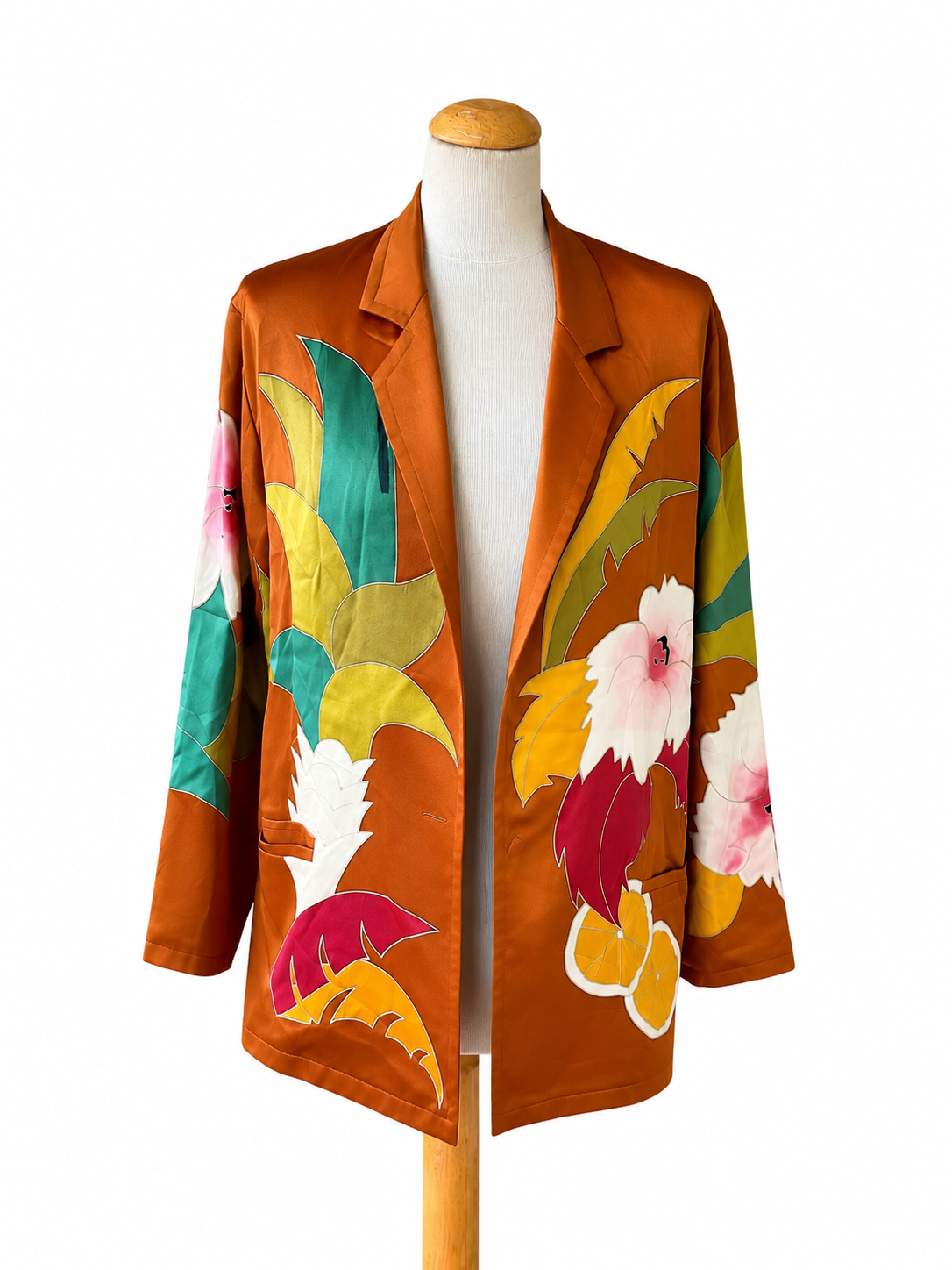 Blazer vintage Terracotta soie