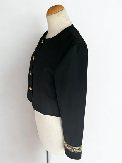 Veste noire courte vintage France la friperie vintage 25
