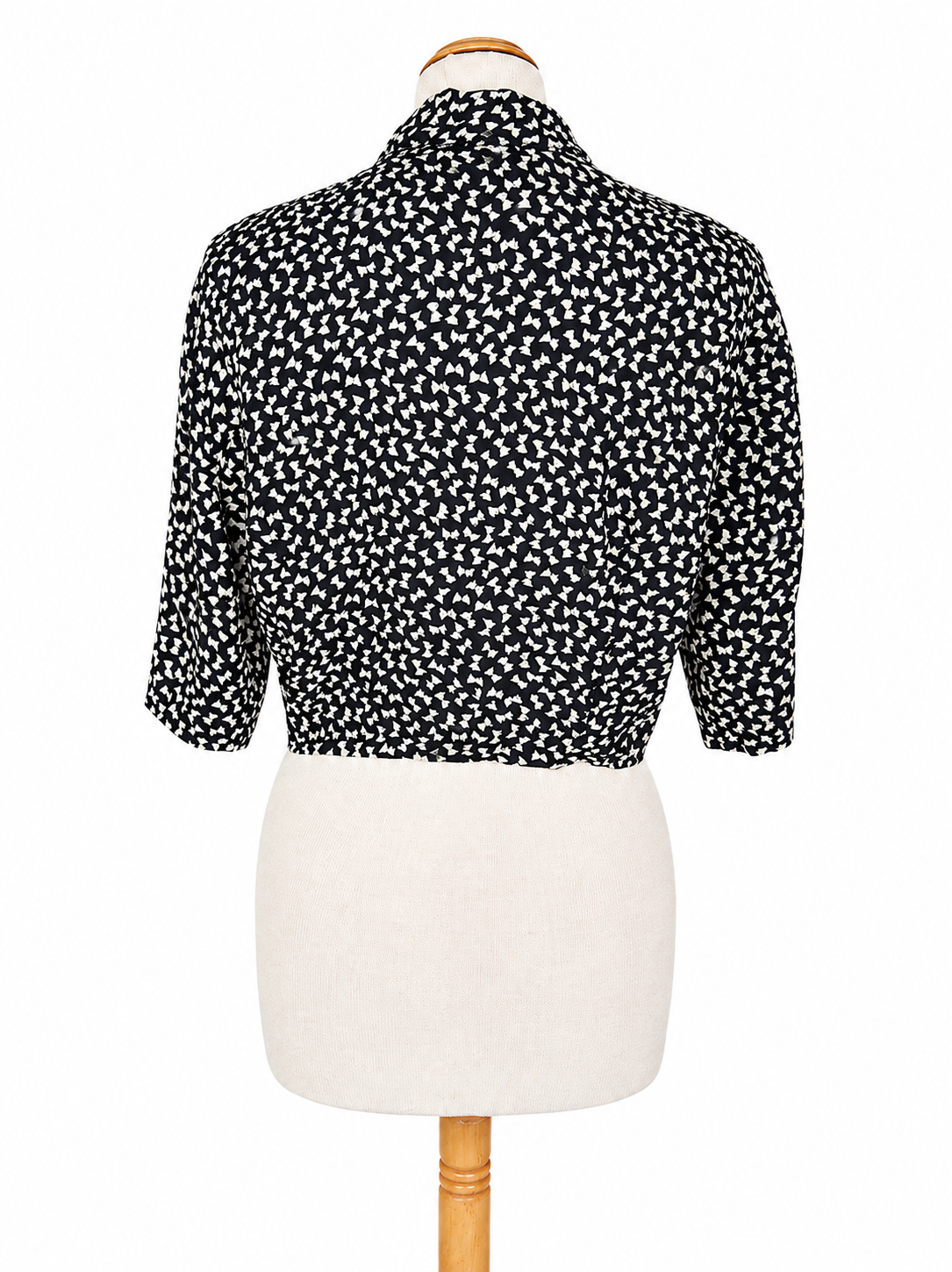Veste courte légère vintage motif noeuds
