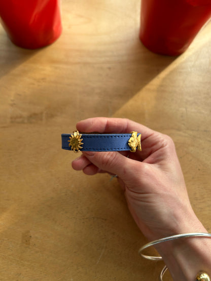 Bracelet vintage Lancôme Paris cuir la friperie vintage 25