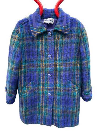 Manteau vintage mohair vintage bleu - friperie vintage la friperie vintage 25