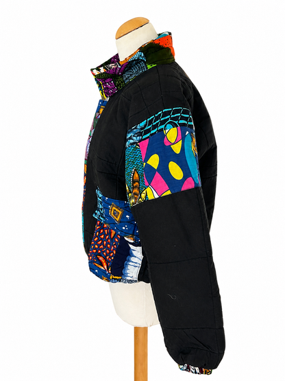 Veste matelassée coton imprimé graphique