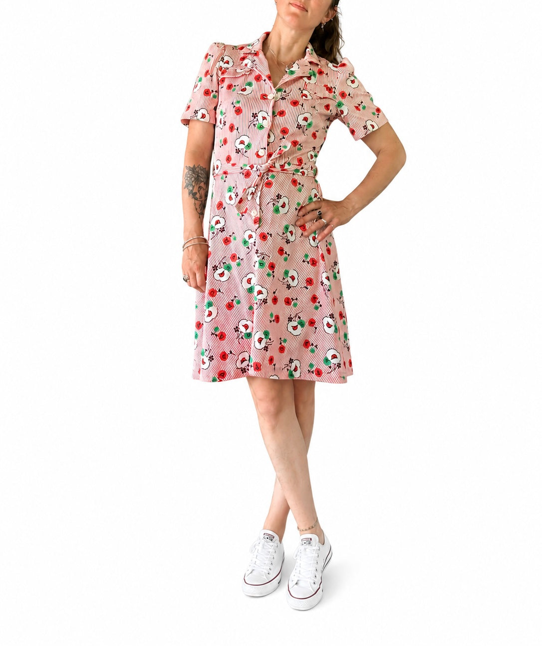 Robe vintage imprimé graphique 70’s