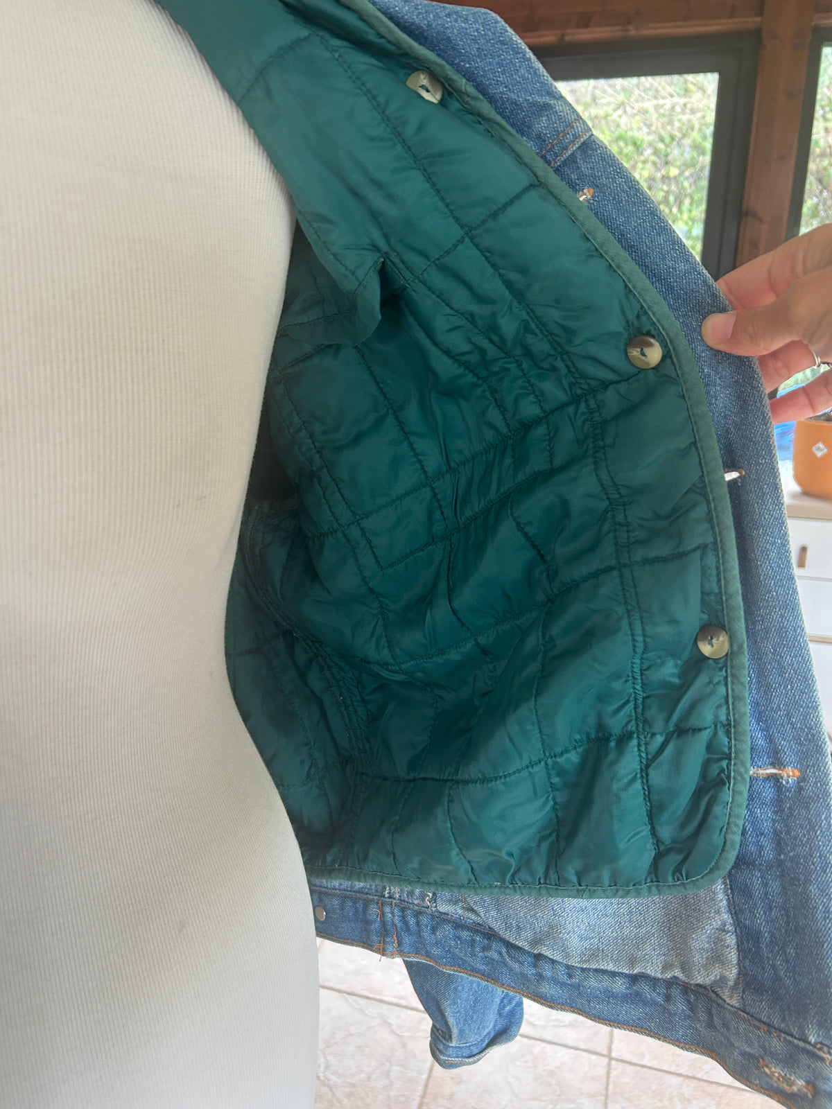 Veste en jean vintage doublure amovible