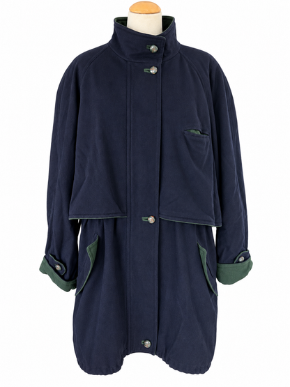 Manteau vintage tyrol bleu vert laine