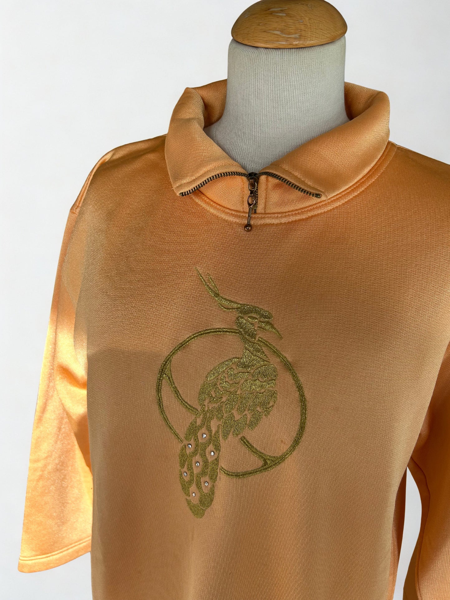 Sweat vintage broderie paon - friperie vintage la friperie vintage 25