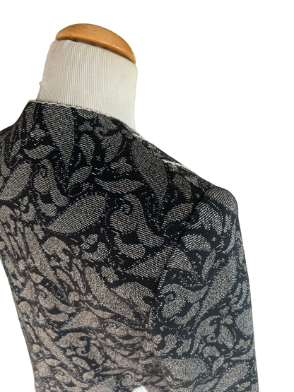 Veste jacquard noir argent pailletée vintage la friperie vintage 25