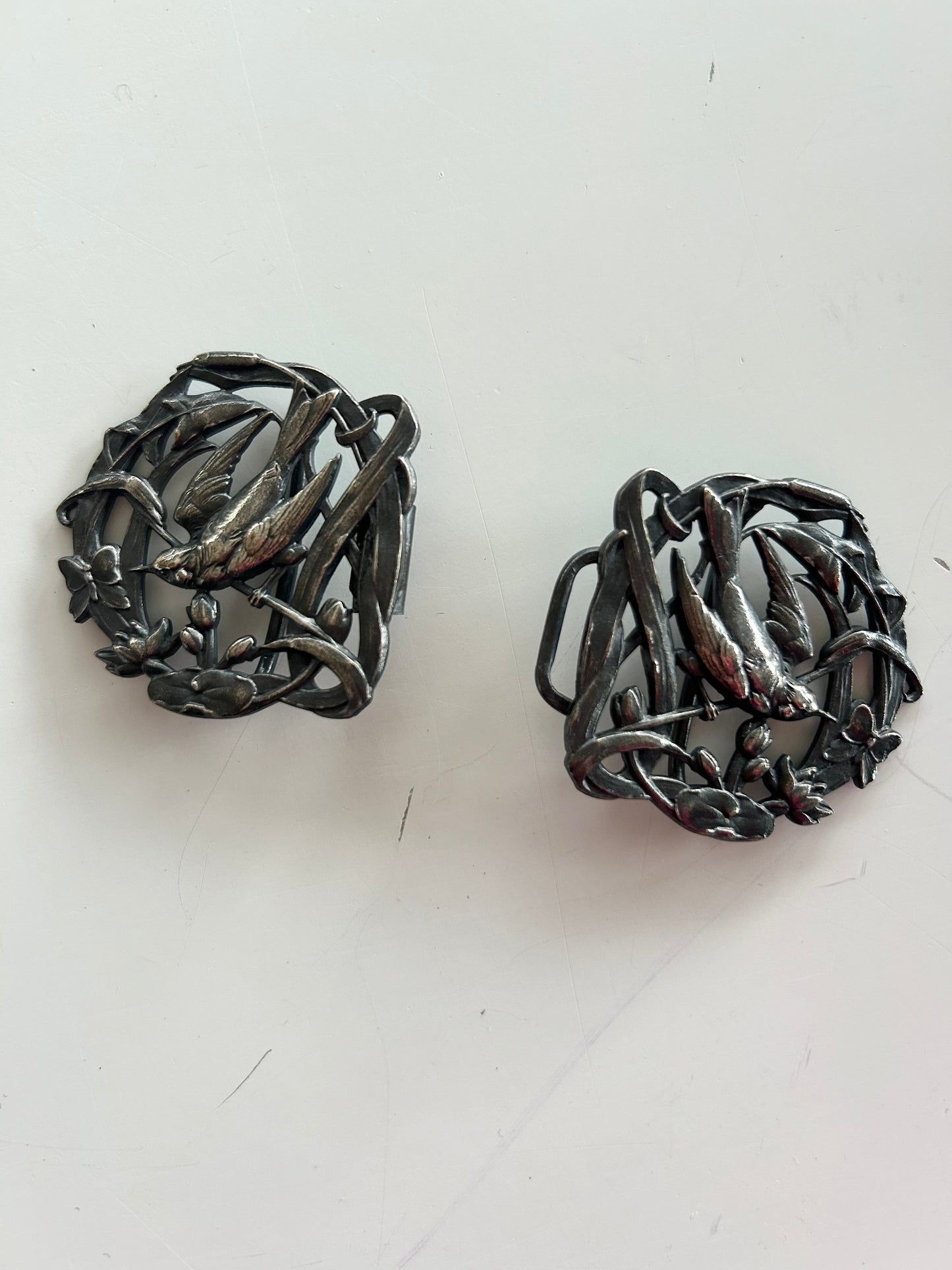 Boucles de ceinture ancienne art nouveau la friperie vintage 25