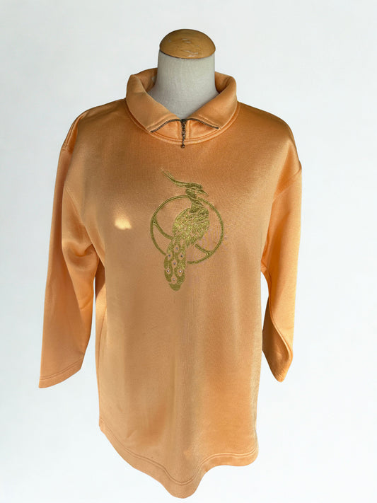 Sweat vintage broderie paon - friperie vintage la friperie vintage 25