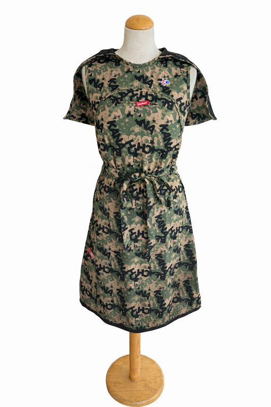 Robe kanabeach camouflage y2k à capuche