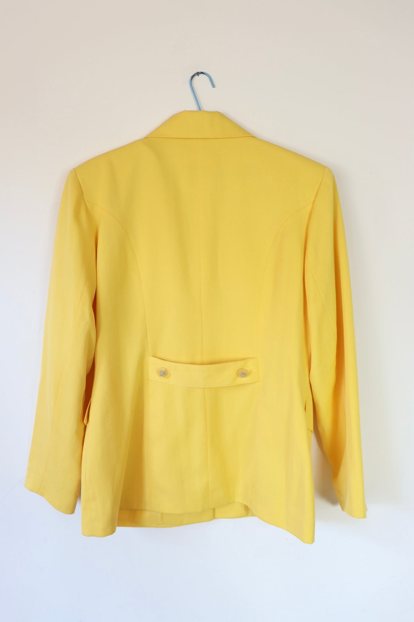 Veste blazer vintage jaune mi long