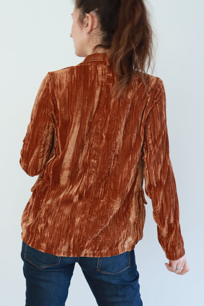 Veste vintage velours marron bohème