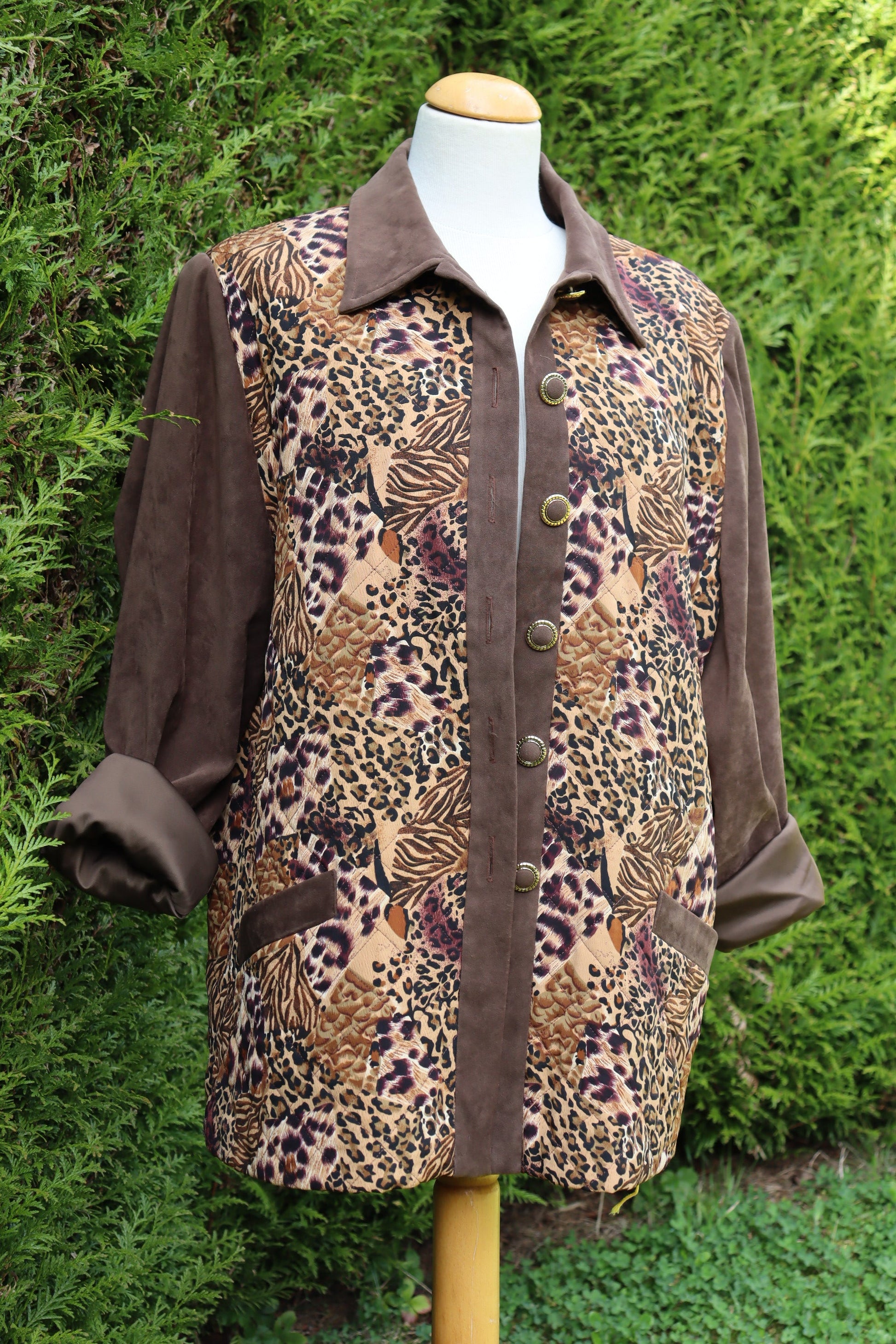 Veste vintage léopard marron Karting la friperie vintage 25