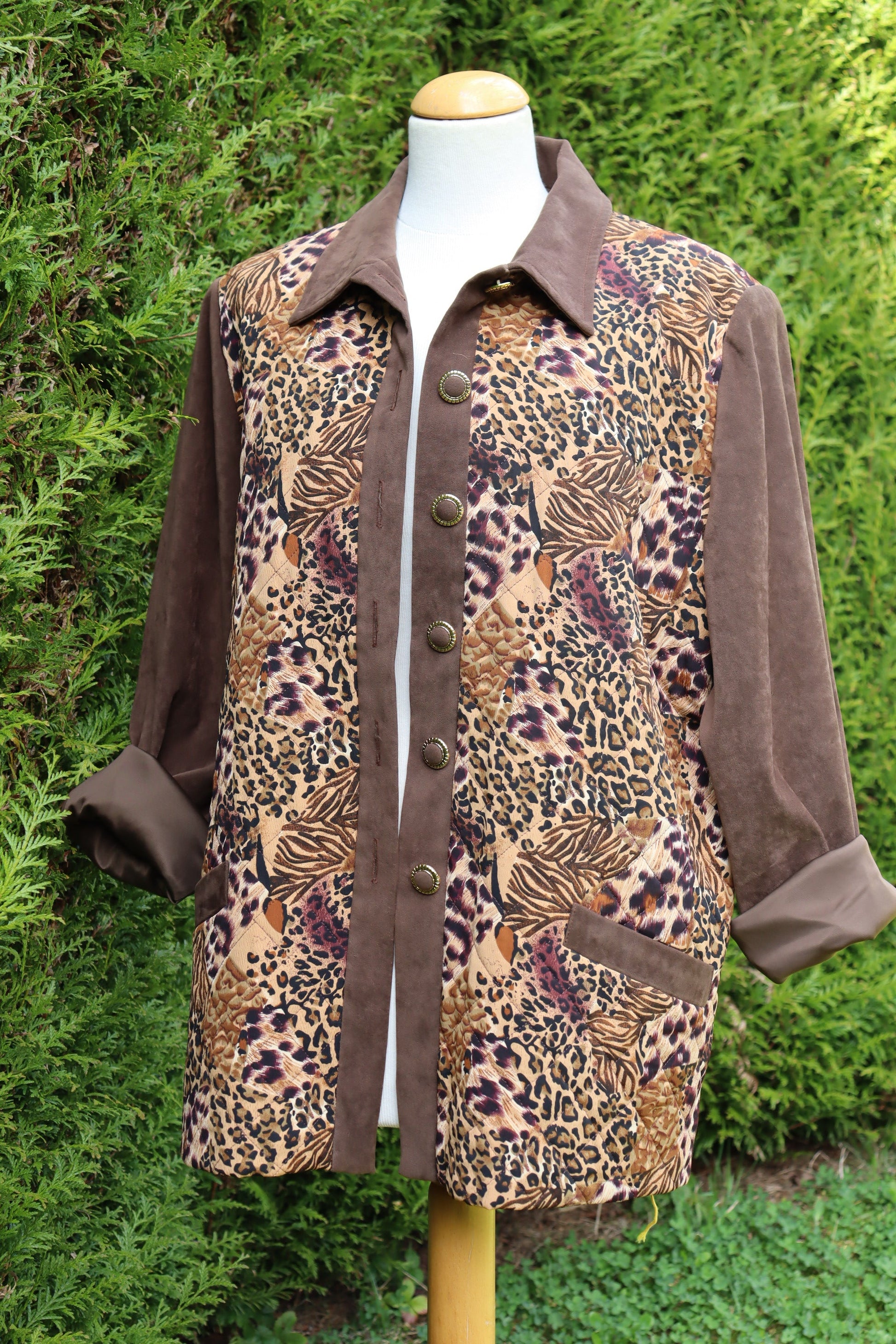 Veste vintage léopard marron Karting la friperie vintage 25
