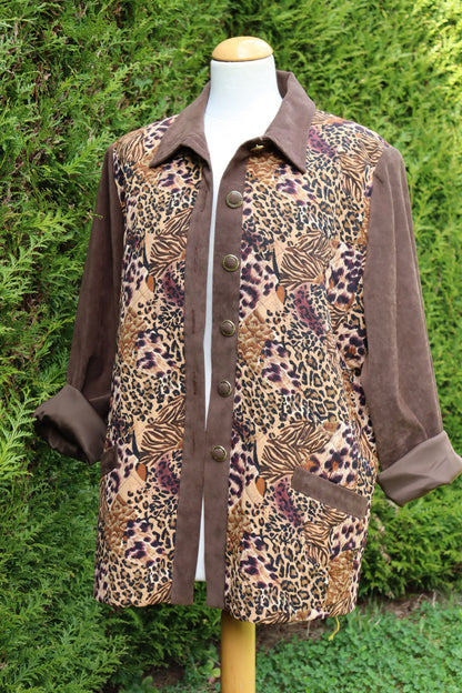 Veste vintage léopard marron Karting la friperie vintage 25