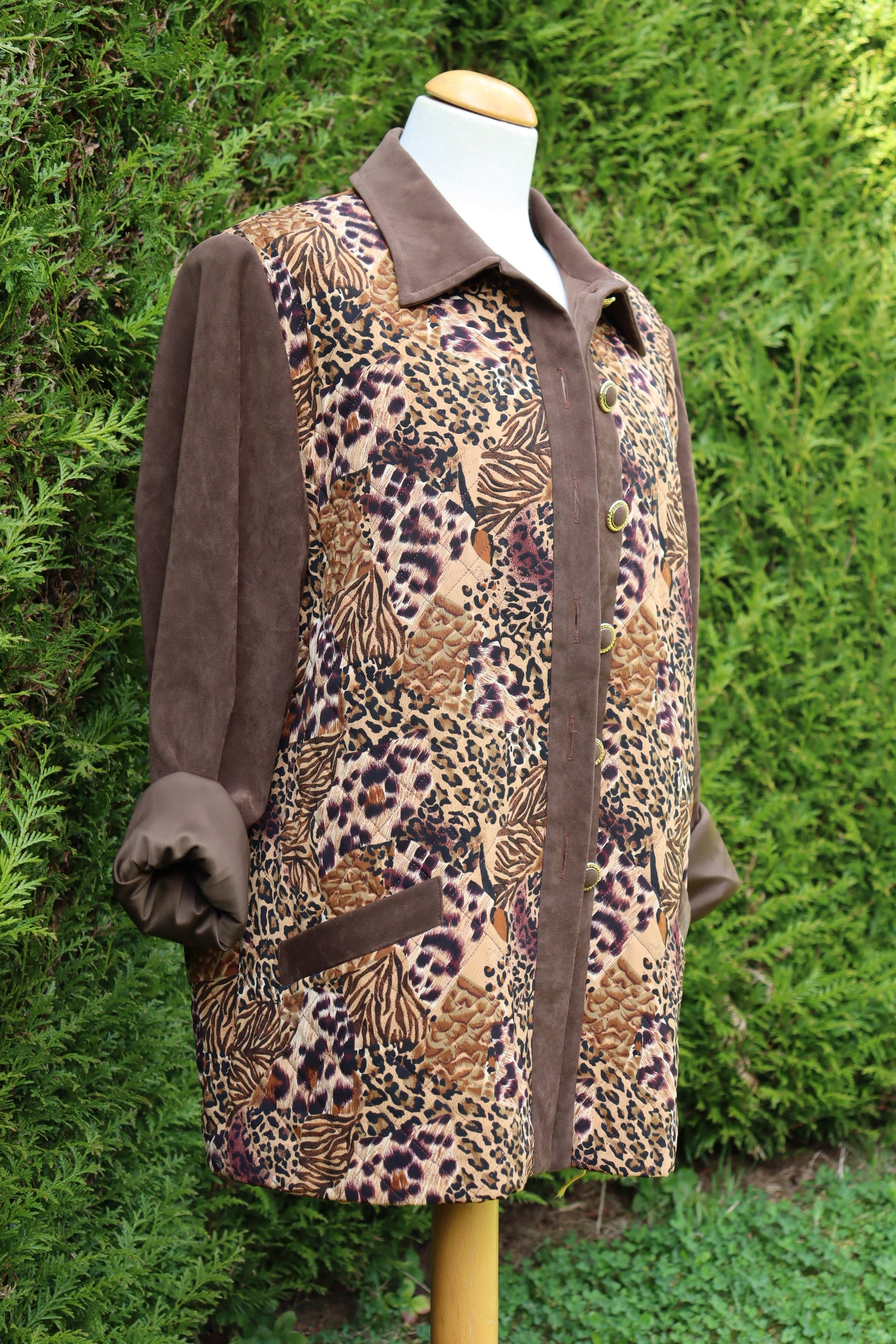 Veste vintage léopard marron Karting la friperie vintage 25