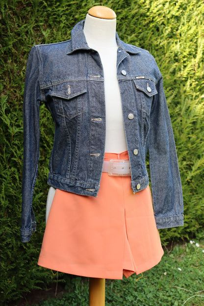 Veste en jean bleu JP création la friperie vintage 25