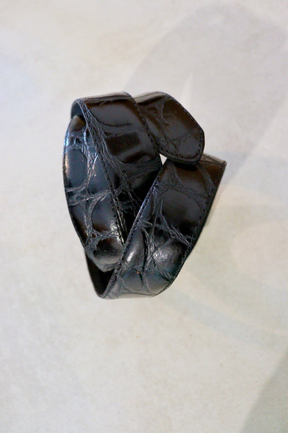 Ceinture en cuir noir vintage - friperie vintage la friperie vintage 25