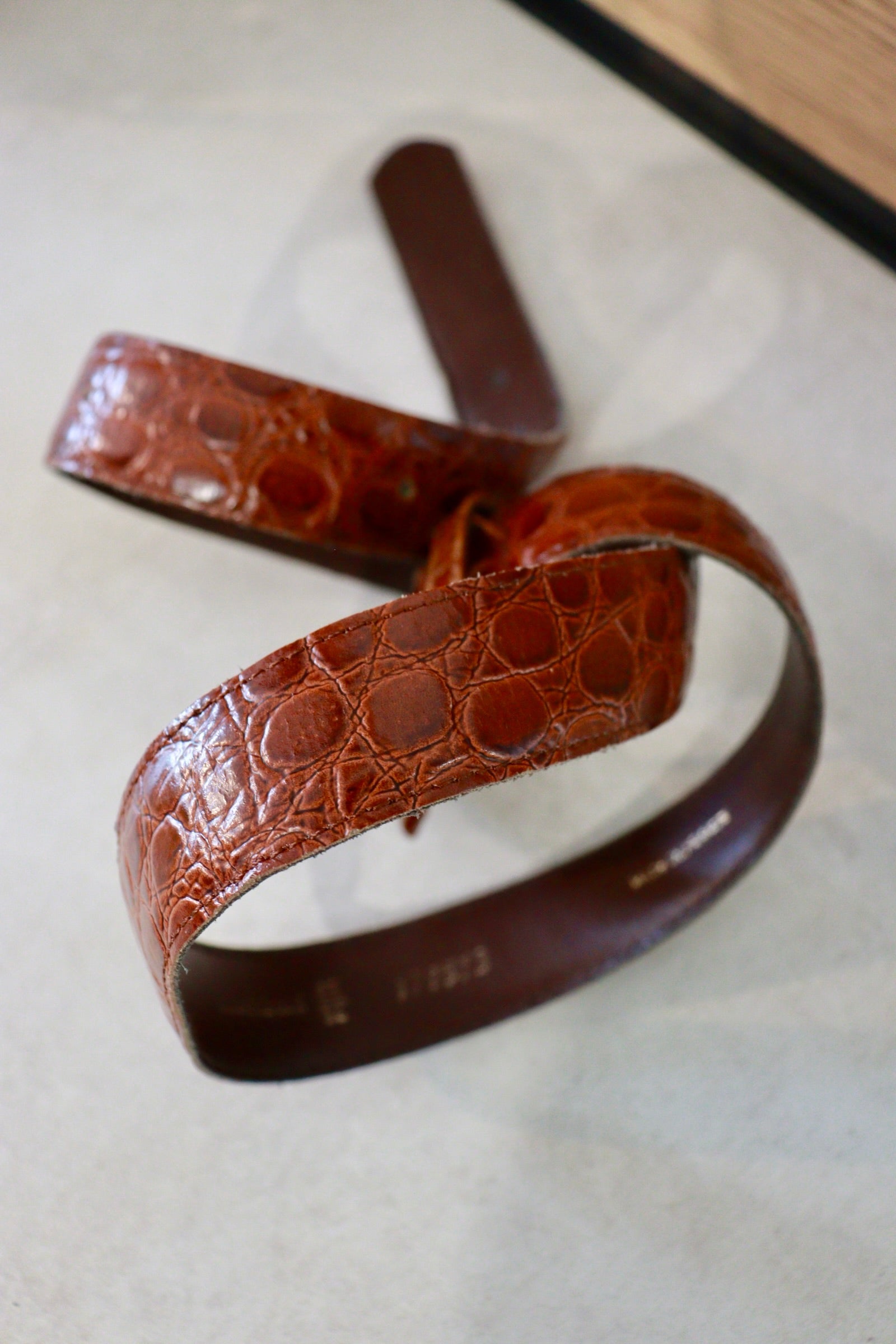 Ceinture en cuir marron vintage la friperie vintage 25