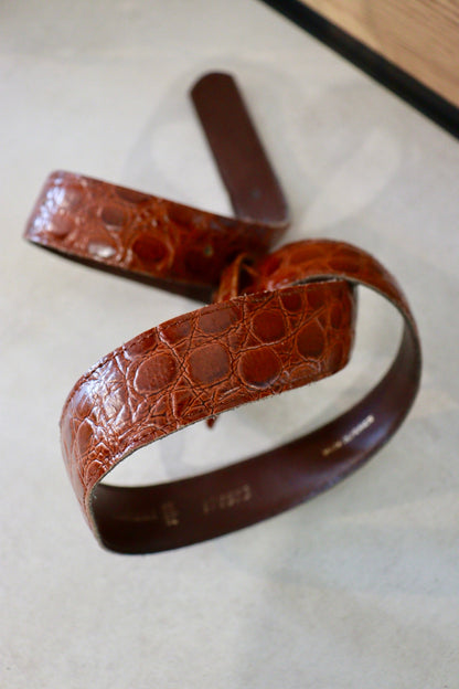 Ceinture en cuir marron vintage la friperie vintage 25