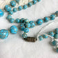 Collier vintage perles bleu turquoise naturelles
