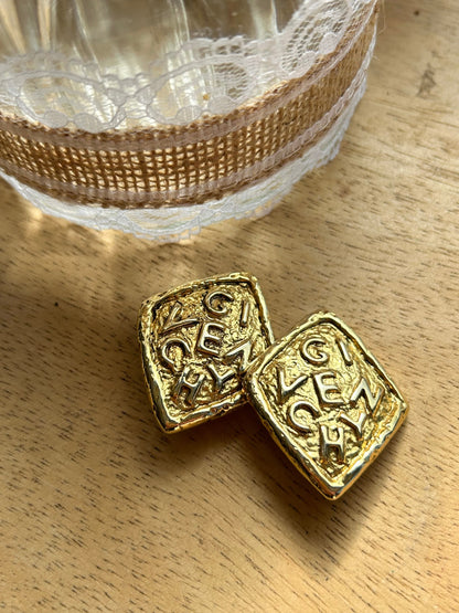 Boucles d'oreille clips vintage Givenchy la friperie vintage 25