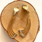 Boucles d'oreille clips vintage pendants or et argent