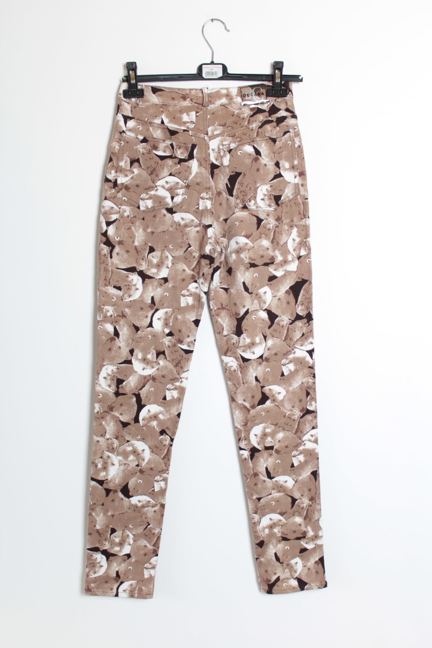 Pantalon vintage motifs ours polaires taille haute