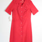 Robe vintage rouge deadstock manches courtes années 70