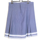 Jupe vintage bleu et blanches à motifs losanges