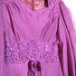 Robe longue vintage violette à sequins pour occasions