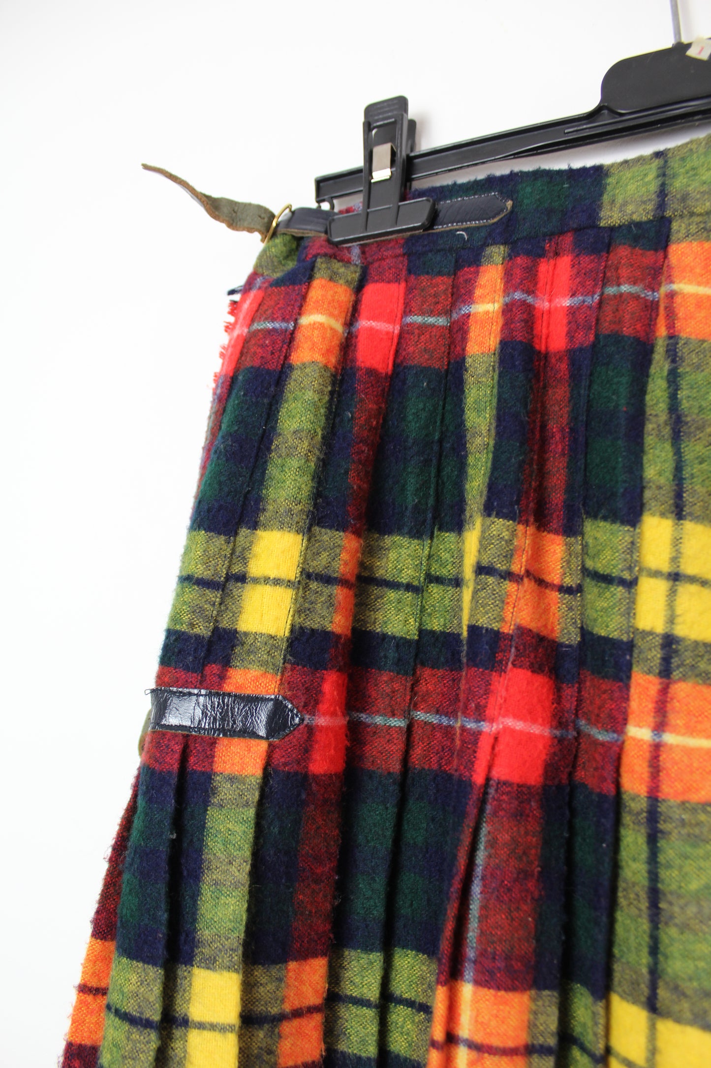 Jupe plissée vintage Kilt écossais colorés laine  Taille 36 La friperie vintage