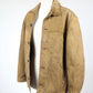 Veste Chevignon vintage cuir marron clair doublée laine carreaux écossais