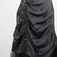 Robe de soirée vintage longue noire à bretelles et dentelle