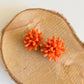 Clips d'oreille vintage imitation corail orange La friperie vintage