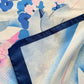 Foulard carré vintage à fleurs bleues La friperie vintage
